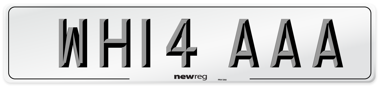 WH14 AAA Number Plate from New Reg